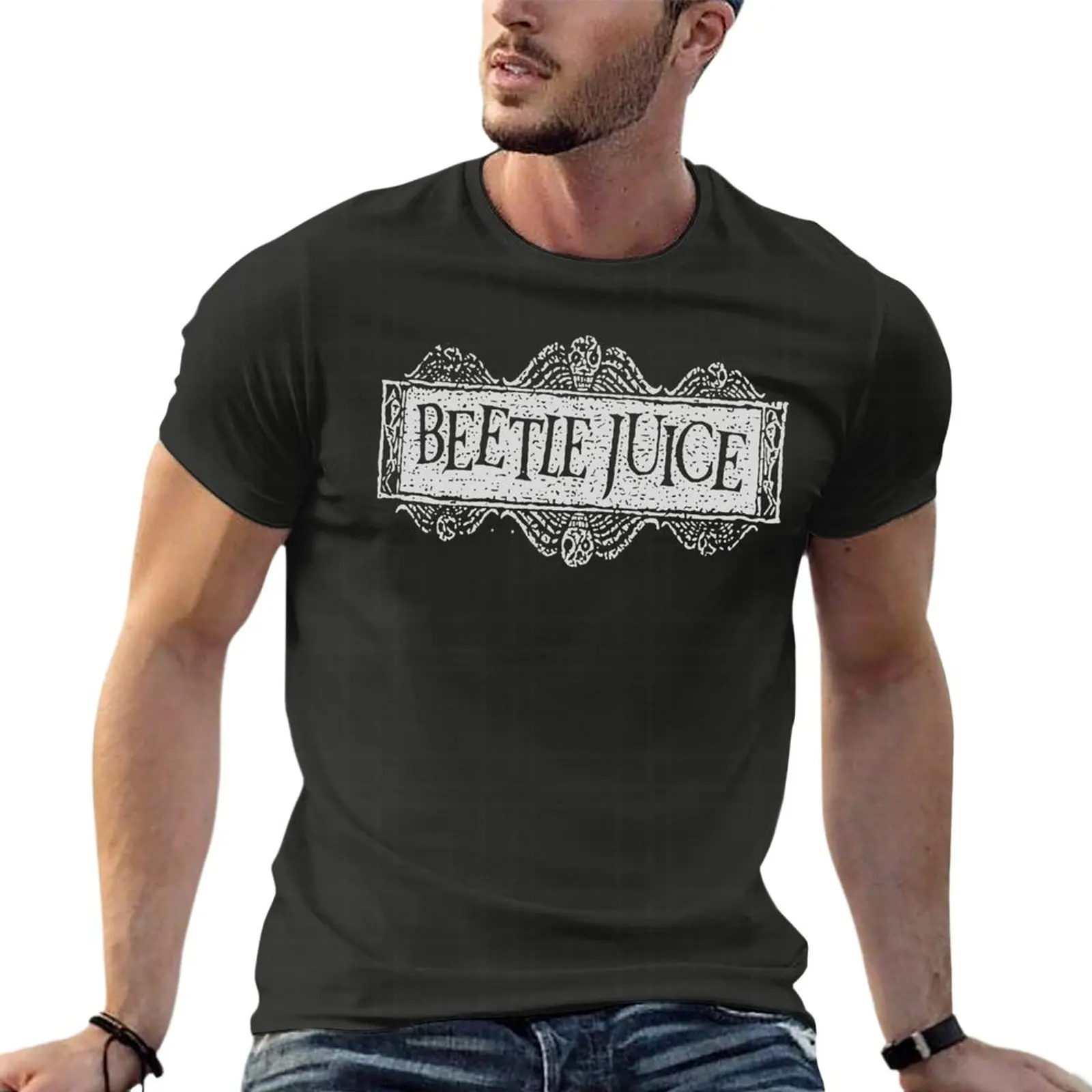 

Beetlejuice Movie Oversized T Shirts Summer Men Clothing Short Sleeve Streetwear Big Size Top Tee
