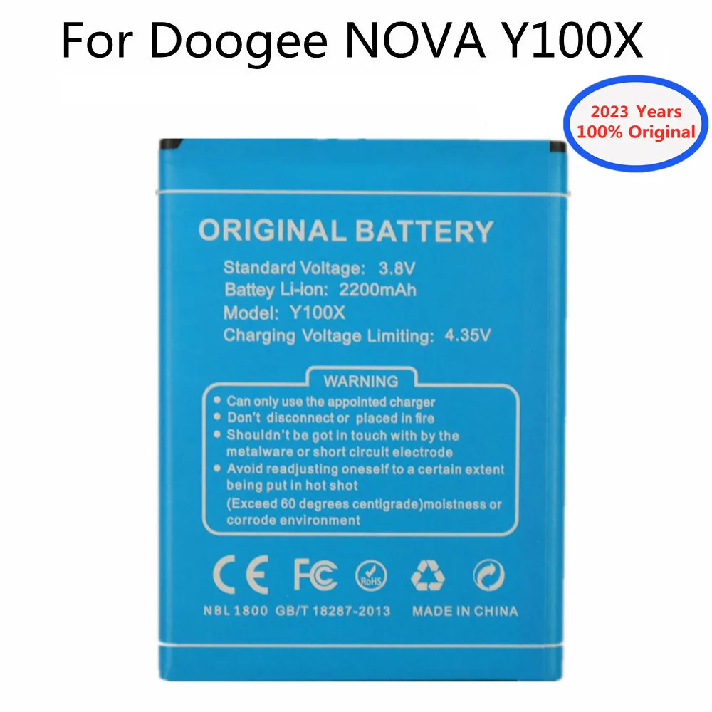 

2023 years New 2PCS New Original Battery For DOOGEE NOVA Y100X Battery 2200mAh Backup Replacement Batteries In Stock