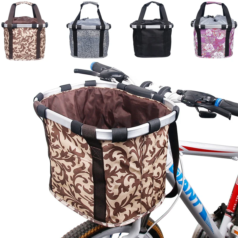 

Bicycle Front Basket Bike Small Pet Dog Carry Pouch Foldable MTB Cycling Handlebar Tube Bag Bike Cycling Accessories 3KG Load