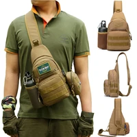 army hunting fishing bottle pack chest sling molle backpack military tactical sling bag men outdoor hiking camping shoulder