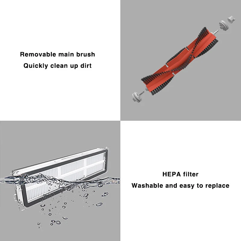 For Xiaomi Dreame Bot W10 Accessories Robot Vacuum Cleaner Main Side Brush HEPA Filter Mop Cloth Replacement clean Spare Parts |