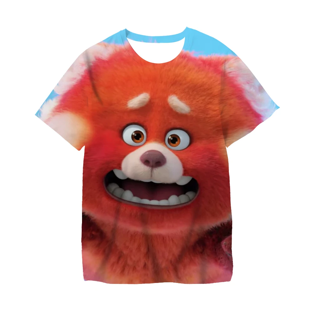 

Turning red Summer children's t-shirts baby boys and girls clothing kids anime cartoon game tops round neck short sleeve casual
