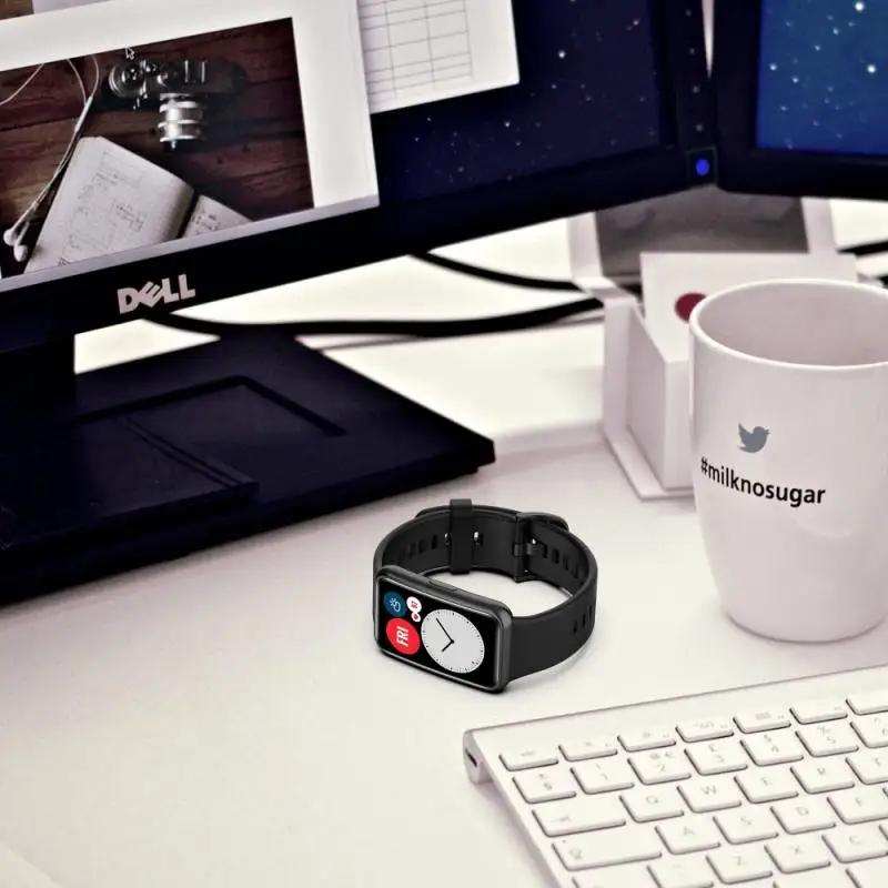 Силиконовый ремешок для Huawei Watch FIT умных часов аксессуары сменный Браслет