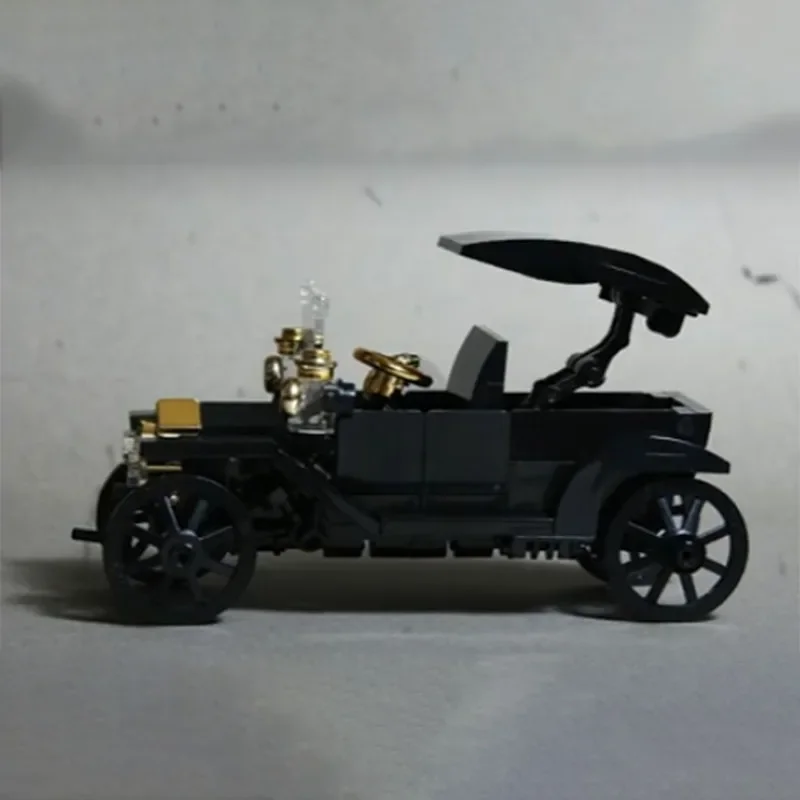 Фото Набор для сборки MOC 1915 Ford Model T Roadster Pickup, 134 детали, развивающие конструкторы, подарки для детей, коллекционная серия украшений №3
