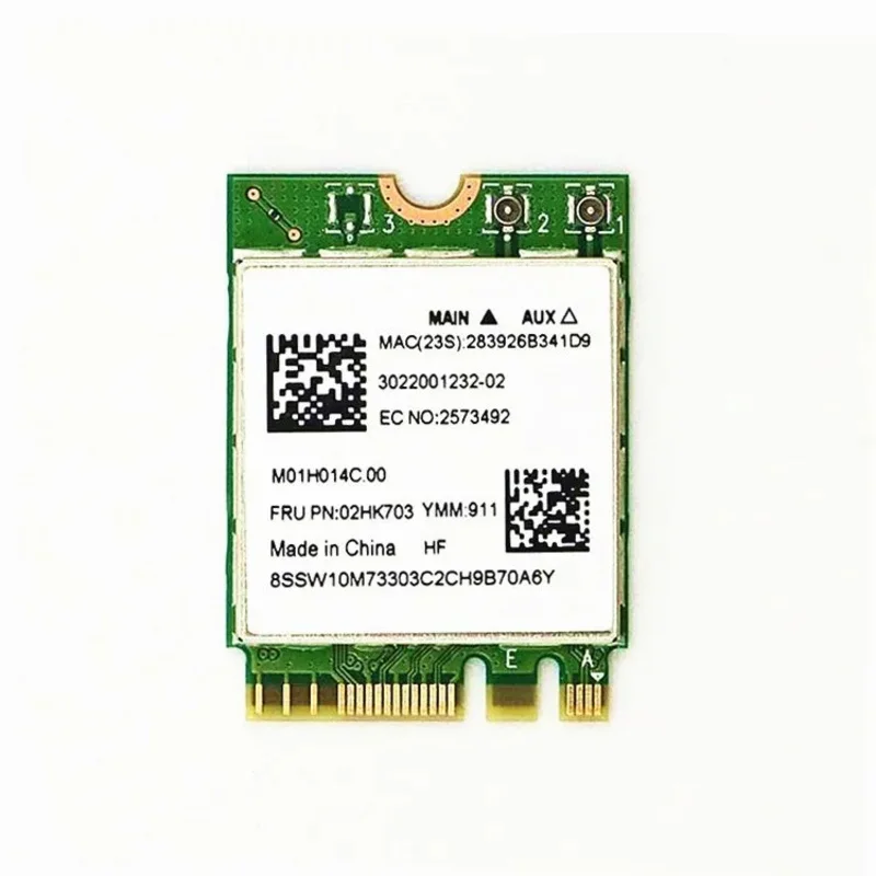 Фото WYORESY для E460 E465 E470 E475 Wi-Fi беспроводная карта переменного тока RTL8822CE Bluetooth5.0-совместимая с сетевой картой FRU 02HK703 №2