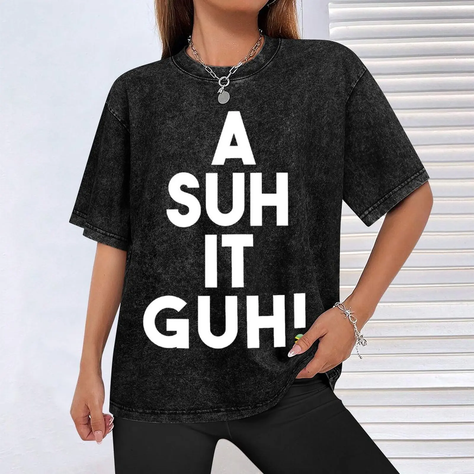 Ямайский Картодис СУХ ЙО ГУЧ! - Черная футболка с заготовками блузка модные