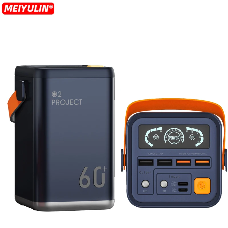 Портативное зарядное устройство на 60000 мА · ч блок питания PD65W USB C быстрая зарядка