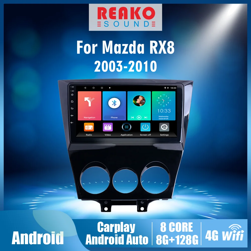 

4G Carplay For Mazda RX8 2003-2010 2 Din Android Car Radio Stereo WIFI GPS Navigation Multimedia Player Autoradio