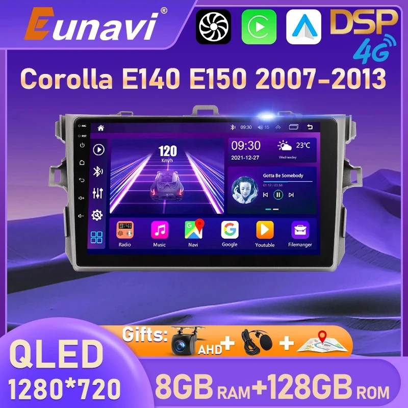 

Eunavi 2 din Android 10 TDA7851 car dvd multimedia for Toyota Corolla 2007 2008 2009 2010 2011 GPS stereo radio PC touch screen