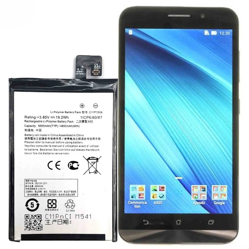 Фото Аккумулятор C11P1508 для ASUS ZF Max/ZF2 Max/Zenfone 5000/ZC550KL/ZO10DA/Z010D, высококачественная замена, класс А №4