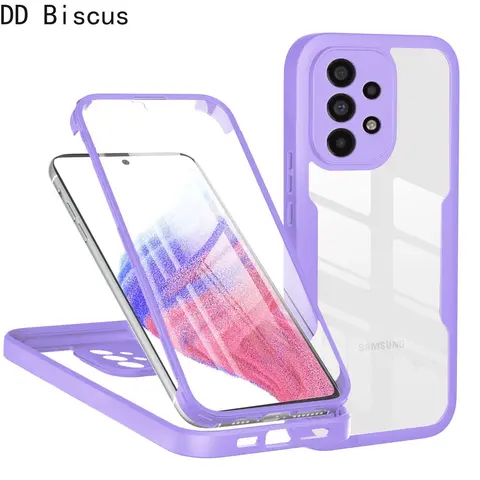 Чехол для Samsung Galaxy A13 A53 5G A23 A33 A73 A51 A32 A72 A71 A12 A22 A03 Core, противоударный чехол со встроенным защитным экраном