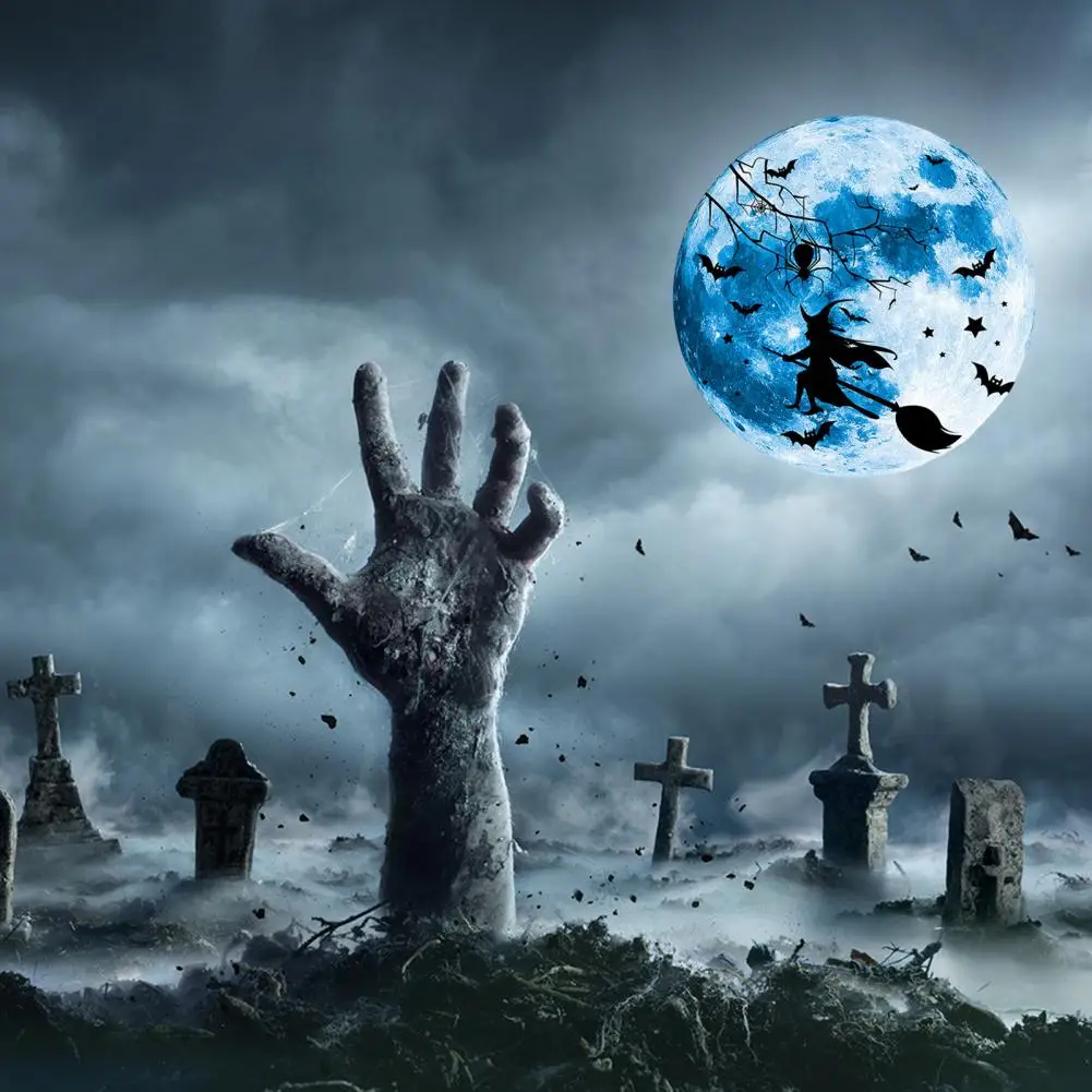 Реалистичная наклейка в виде Луны Экологически чистая светящаяся темноте на