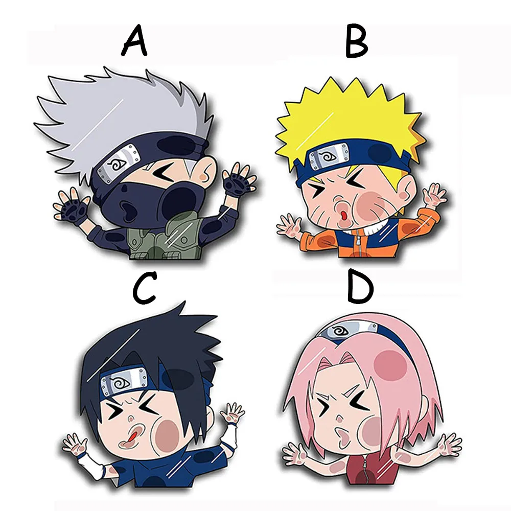 

4 Style 1PC Car Reflective Stickers Auto Accessories Decorate Scratches Cover Window Sticker Motor Anime For Naruto Car Styling
