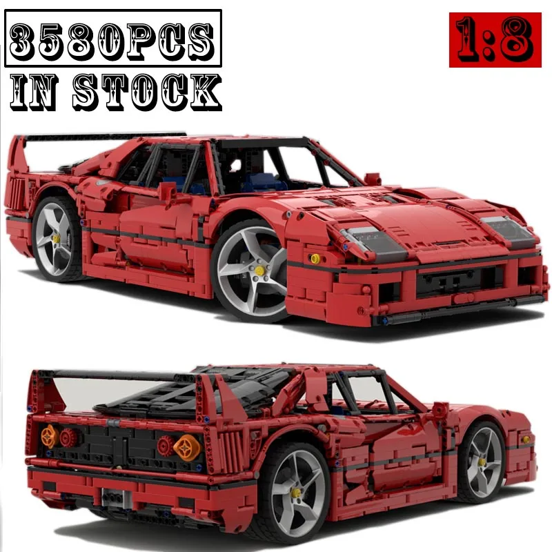 

New 1:8 scale 40th Anniversary Edition F40MOC-140404 Supercar Racing Car Building Block Bricks Educational Toy Birthdays Gifts