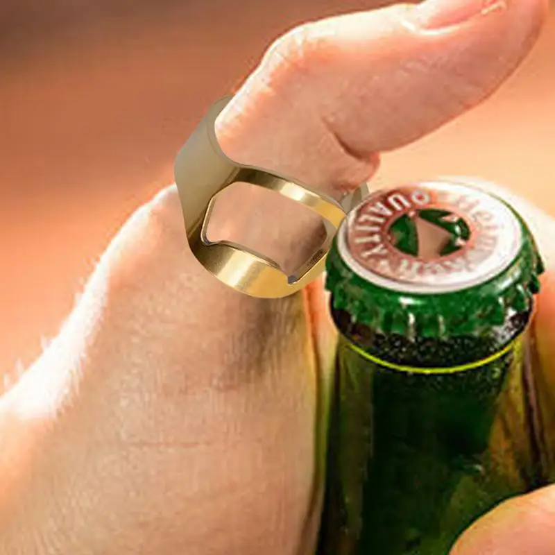 Открывалка для бутылок из нержавеющей стали кольцо на палец открывалка модные