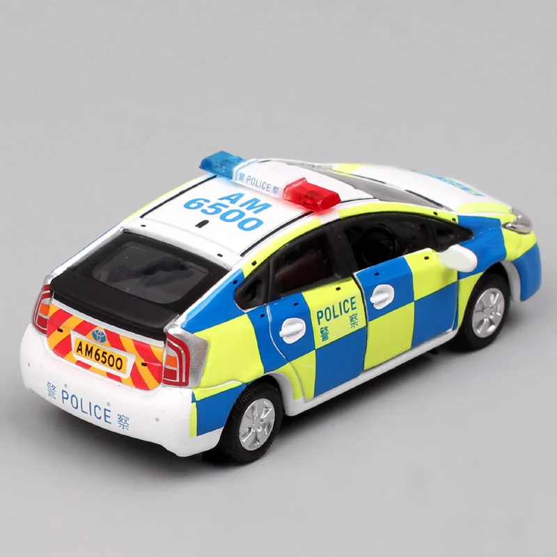 Фото Крошечный масштаб 1/64 Toyota Prius Гонконг, дорожная полиция, литье под давлением и игрушечный транспорт, автомобиль скорой помощи, сувенирные миниатюры, детские №4