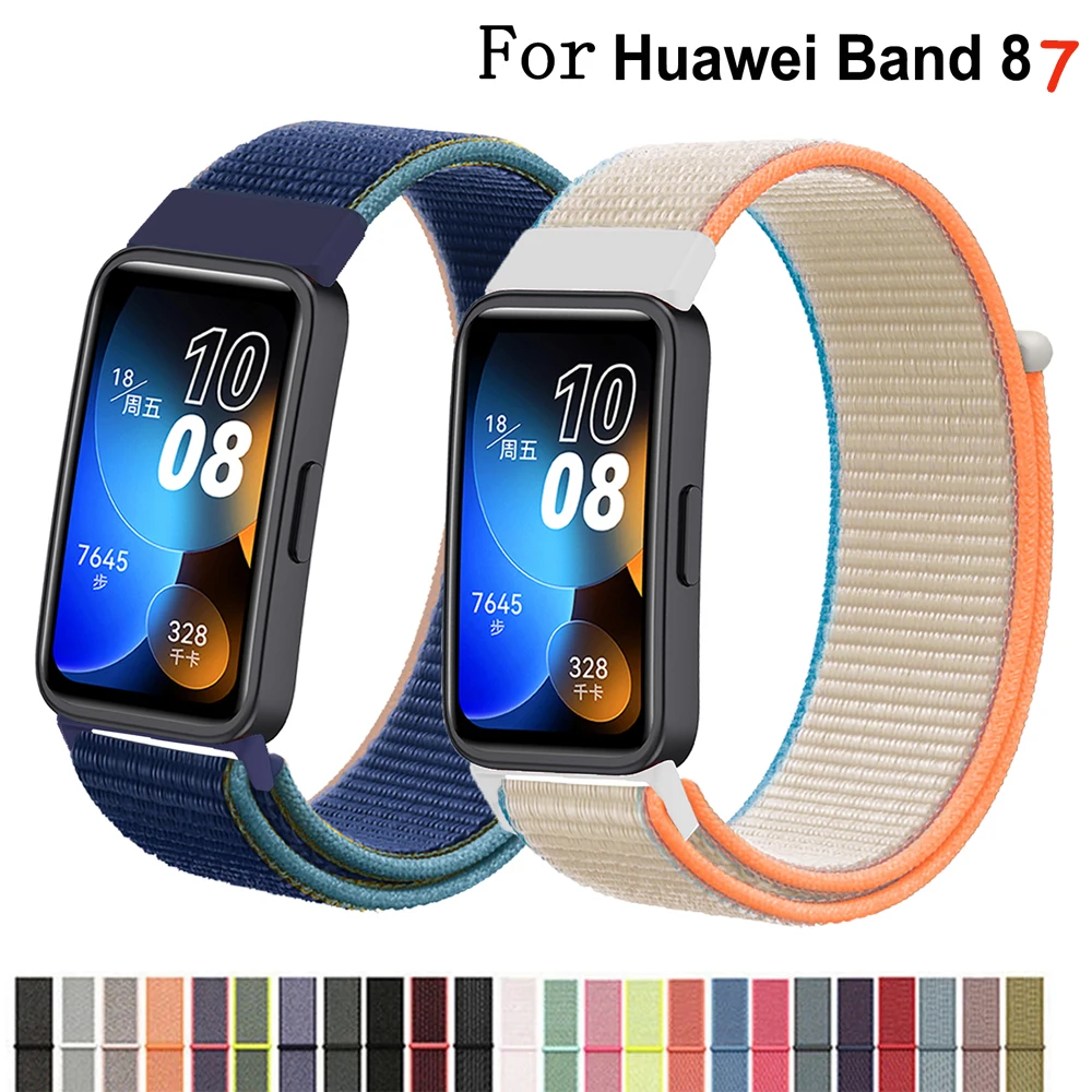 

Nylon loop band For Huawei band 8/7 strap accessories Smart watch replacement Sport belt wristband bracelet correa Huawei band 8
