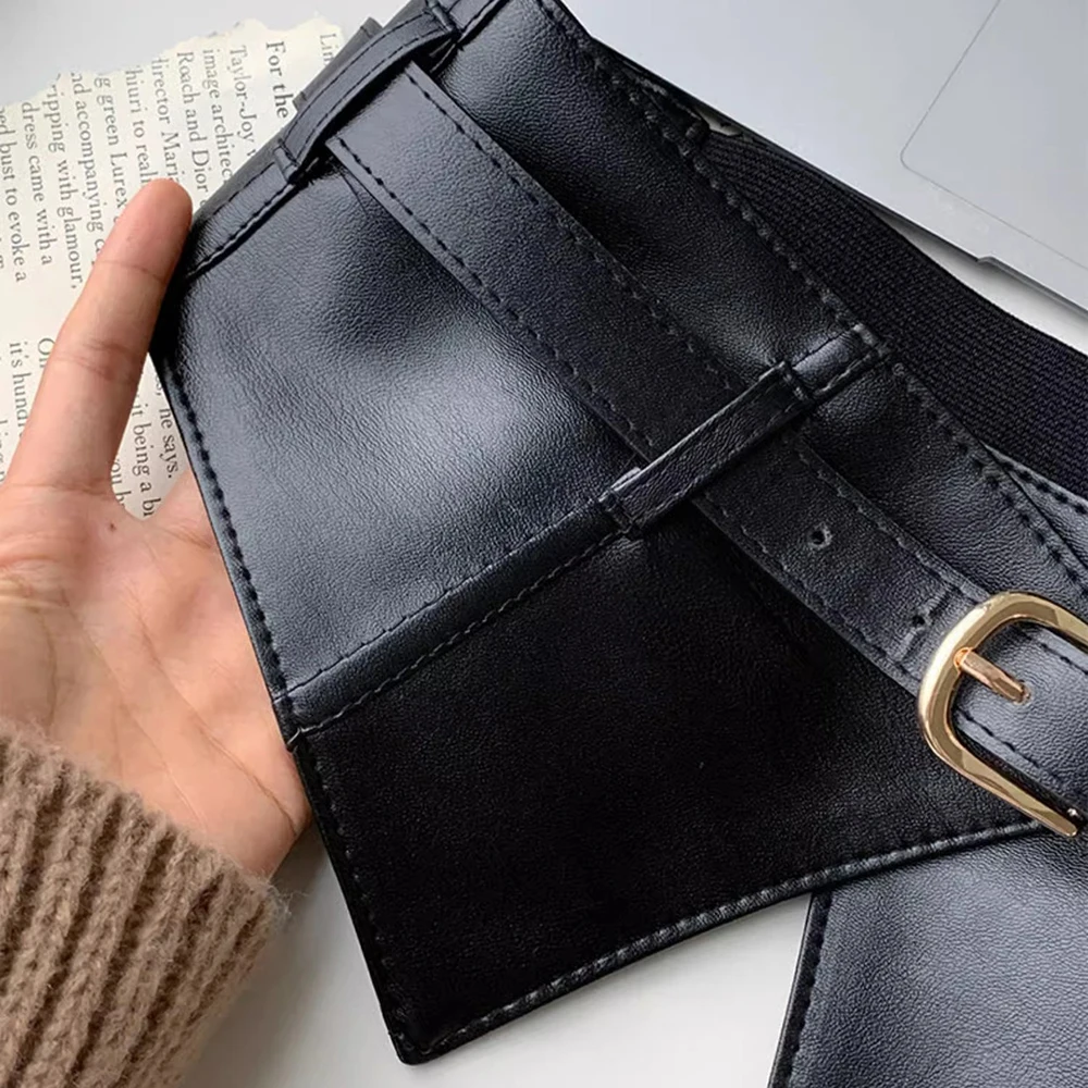 Популярные женские шерстяные пальто черная талия широкий эластичный плотный