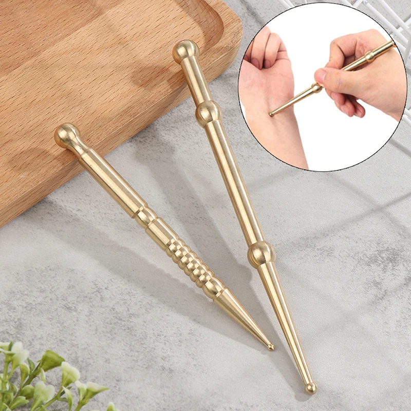 

Brass Eye, Face, Foot, Arm, Body, Muscles and Collaterals Acupoint Scraping Stick, Massage Pen, Acupoint Stick