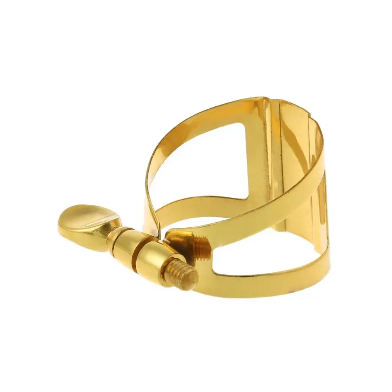 

Single Screw Adjustment Saxophone Fastener Clip Compact Sax Ligature for Alto