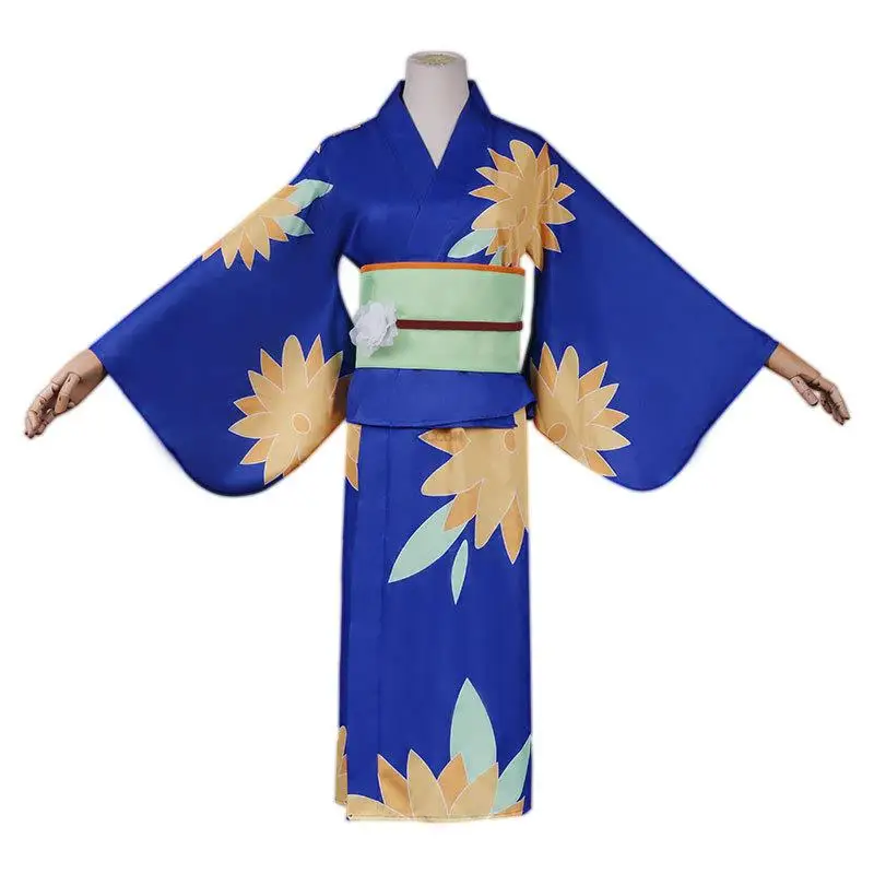 

Tokio Anime Cosplay Costume Tokyo Revengers Emma Sano Cos Blue Kimono Fancy Dress Halloween Costume for Women