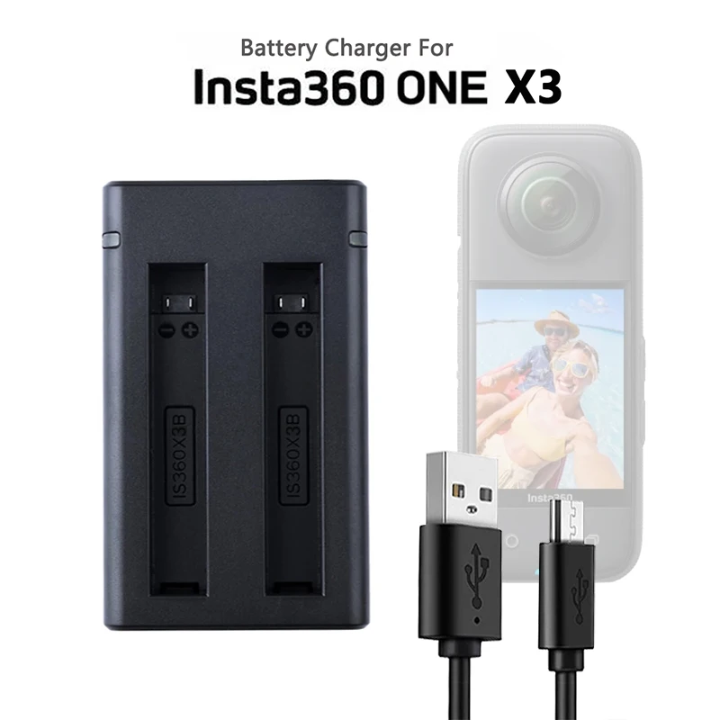 IS360X3B Charger For Insta360 ONE X3 Battery Charger Insta360 X3 Sports Action Camera Fast Charge Accessories