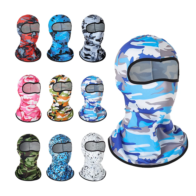 

SHENGDI Motorcycle Cycling Caps Summer Balaclava for Bicycle Full Mask Men's Hat Helmet Windproof Military Hats