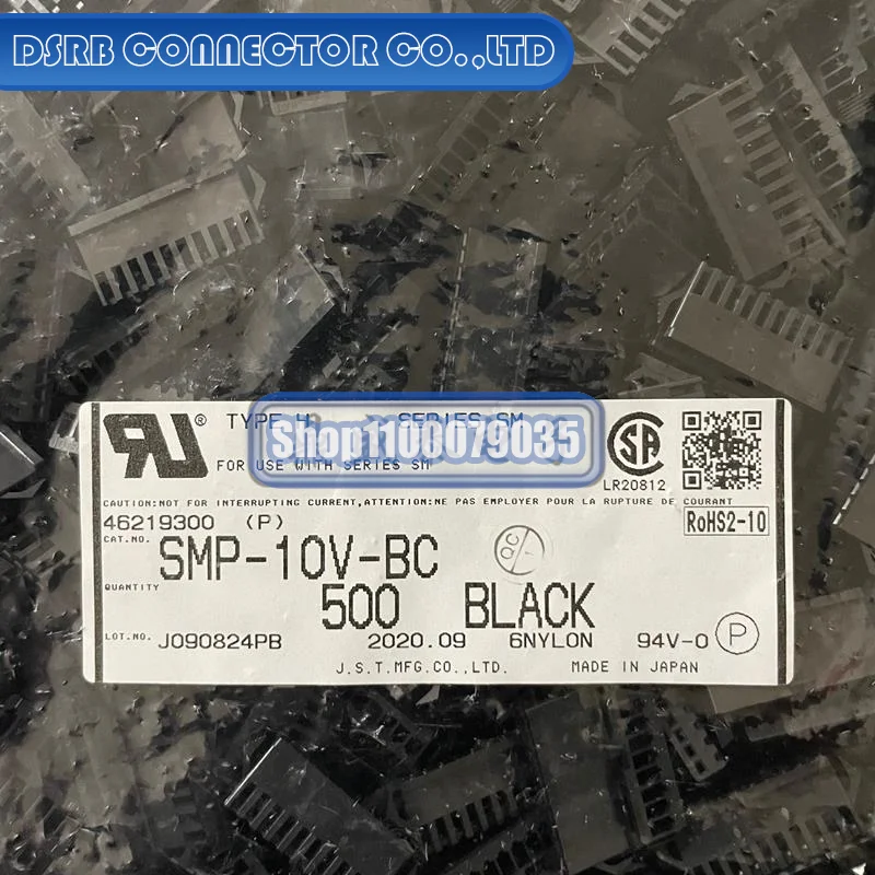 

500pcs/lot SMP-10V-BC 10P 2.5MM legs width 100% New and Original