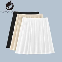 flame of dream white lined bottomed skirt womens summer middle length inside petticoat woman sexy slip 221271