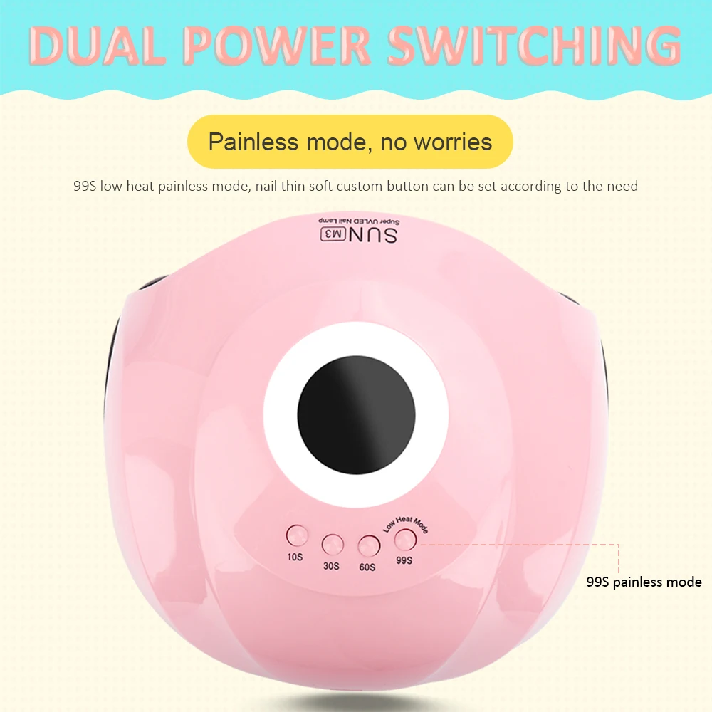 Сушилка для ногтей SUN M3 светодиодная УФ-лампа 45 светодиодов 10/30/60/99s | Красота и