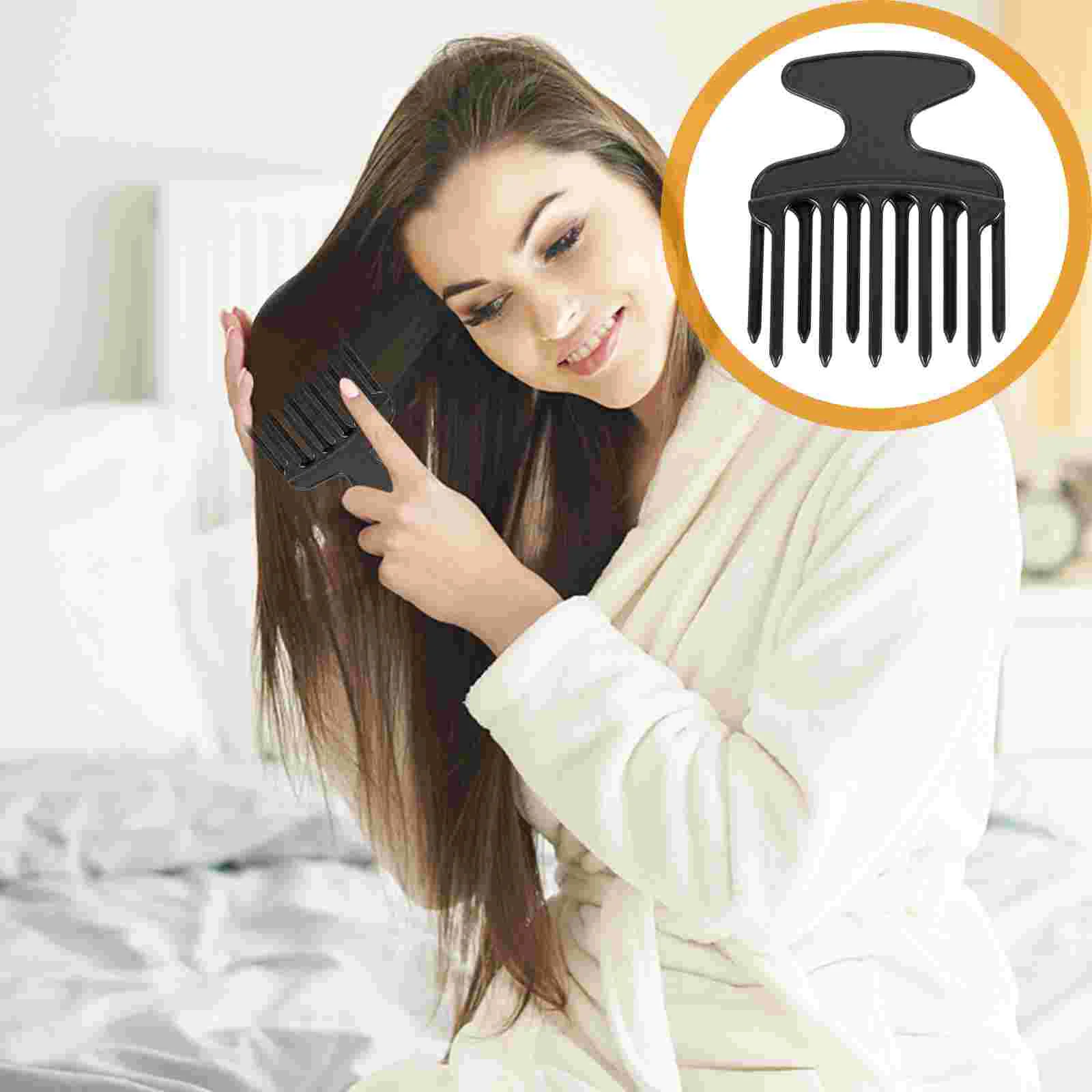 

Comb Hair Pick Afro Lift Combs Wide Detangle Picks Styling Flat Barber Women Anti Braid Static Brush Parting Salon Rib Dreads