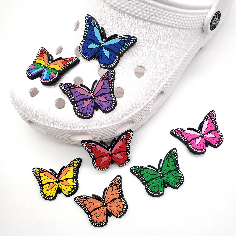 

PVC Shoe Ornament Slippers Butterfly Accessories Charm Buckle Kids Gifts Girl Garden Shoes Strap Shoes Flower Buckle Clogs Badge