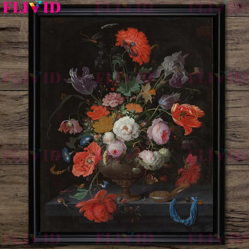 

Настенная картина "Букет фруктов и цветочная корзина"