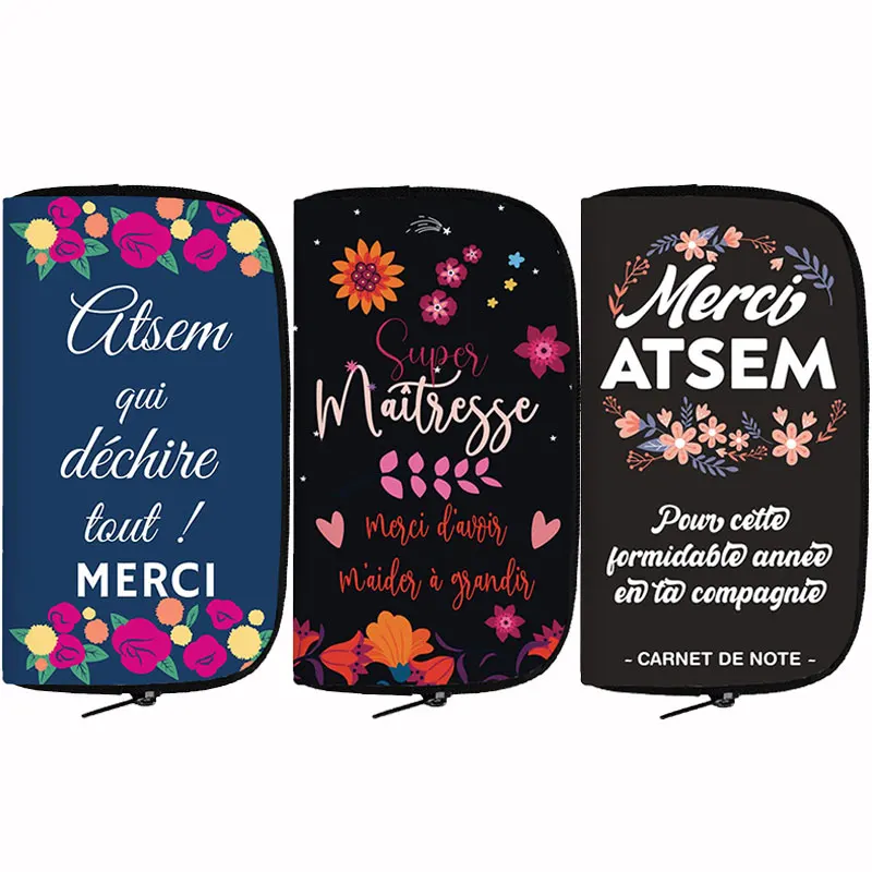 

Super Atsem Merci Maitresse Print Wallet Aesthetic Graphic Girls Coin Purses Casual Long Money Bag Teacher's Day Graduation Gift