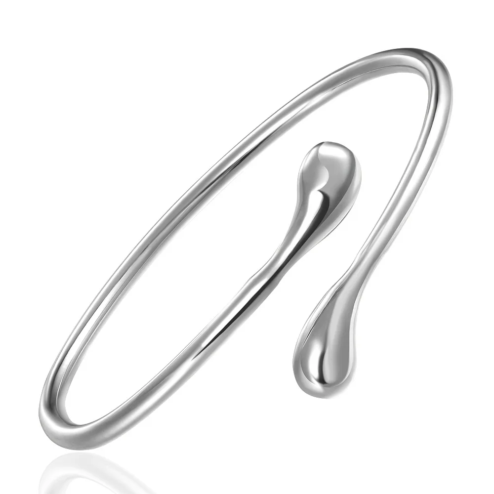 

European and American fashion silver bracelet female hand jewelry opening creative jewelry