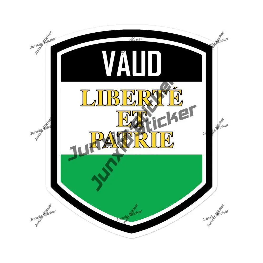 Кантон Вауда наклейка в Швейцарии флаг Вуда эмблема с гербом Вады на швейцарский