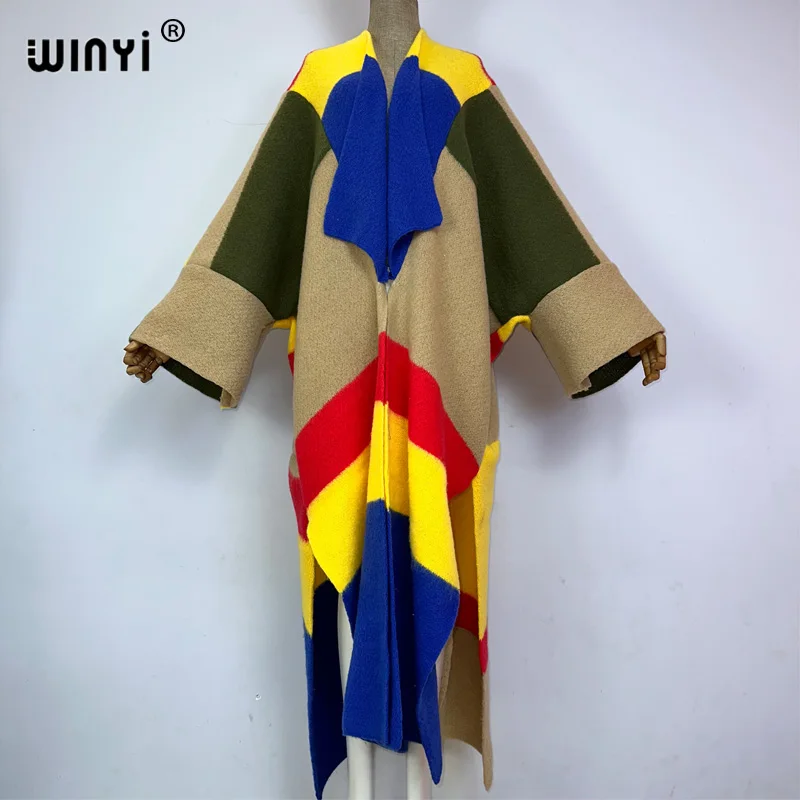 Женский Зимний вязаный кардиган 2023 WINYI свободная Рождественская мода модное