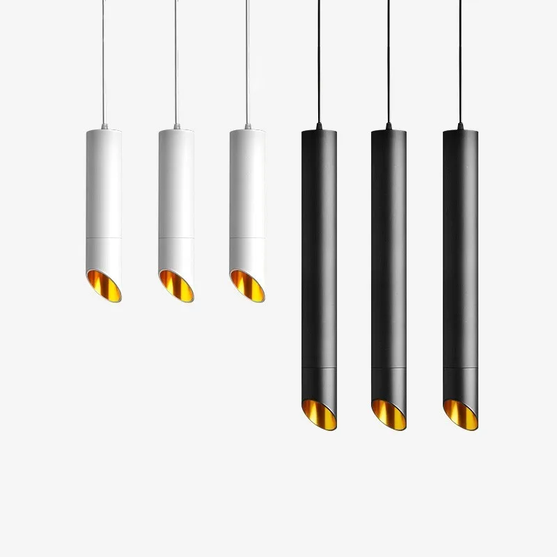 

Luces LED colgantes regulables, lámparas de tubo largo de 7W/12W, para cocina, comedor, tienda, Bar, decoración, lámpara de fond