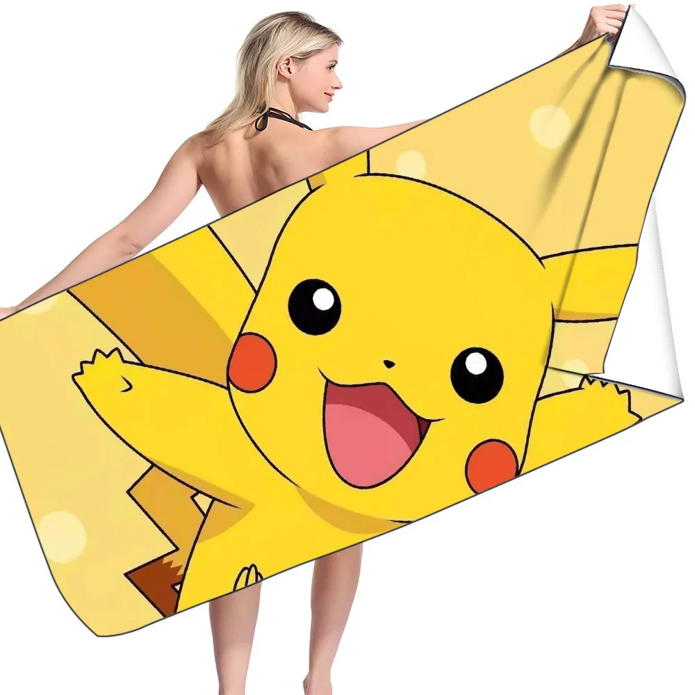 

Новое супермягкое банное полотенце Kawaii Pokemon Pikachu, пляжное полотенце для пляжа, оптовая продажа