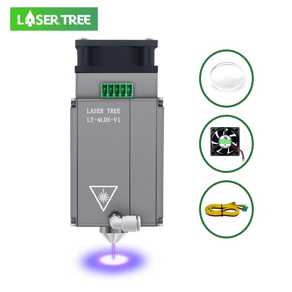 

LASER TREE LT-4LDS-V1 Laser Module Accessories Protective Window Glass 24V Fan Driver Adapter Wood Working Tools and Accessories