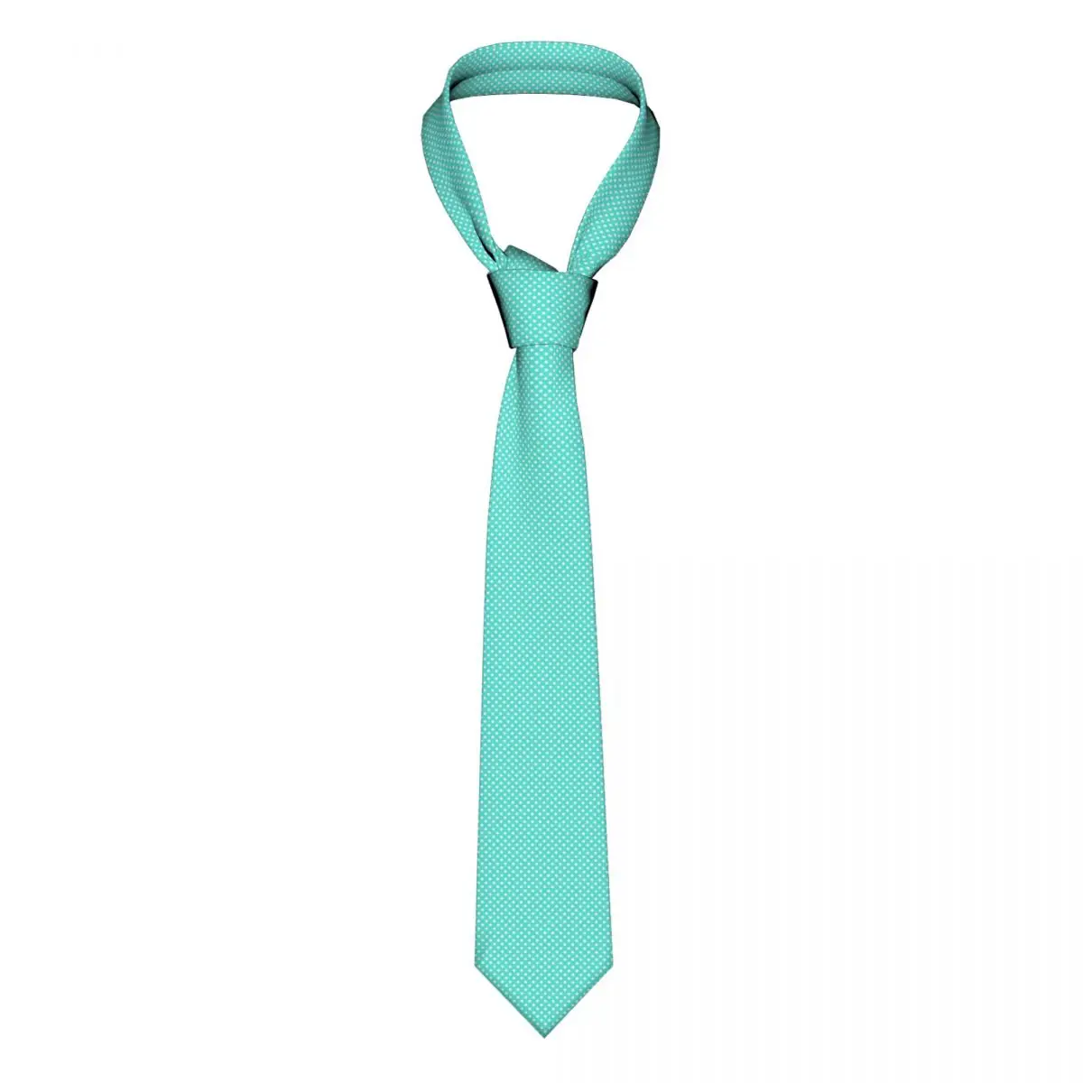 

Teal Blue Polka Dot Tie Retro Turquoise Trendy Gift Men Neck Ties Pattern Blouse 8CM Office Cravat