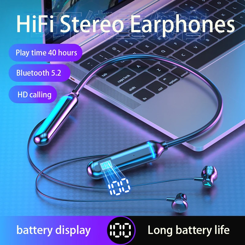 

New Wireless Bluetooth Headphones TWS Music Earphones Gaming Sports Waterproof Earbuds Headsets For Xiaomi Huawei, 40H Playtime