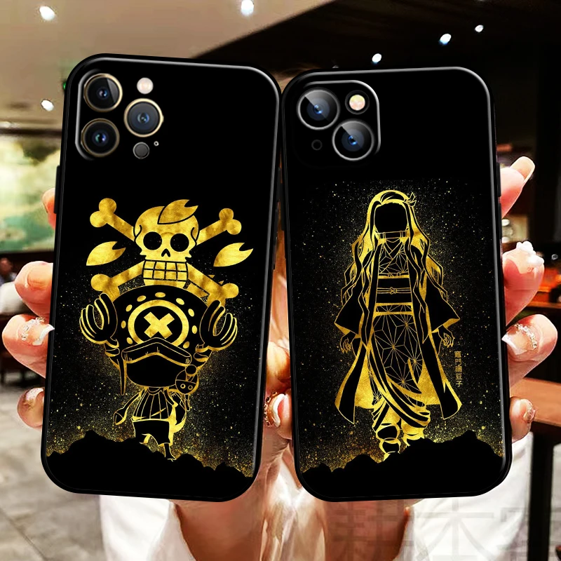 

Anime Dragon Ball One Piece For Apple iPhone 13 12 11 Pro Max 13 12 Mini 5 5s 6 6S 7 8 Plus SE2020 X XR XS Max Phone Case Black