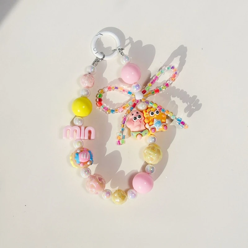 Губка Боб цепочка для сотового телефона подвеска на запястье милый кулон из