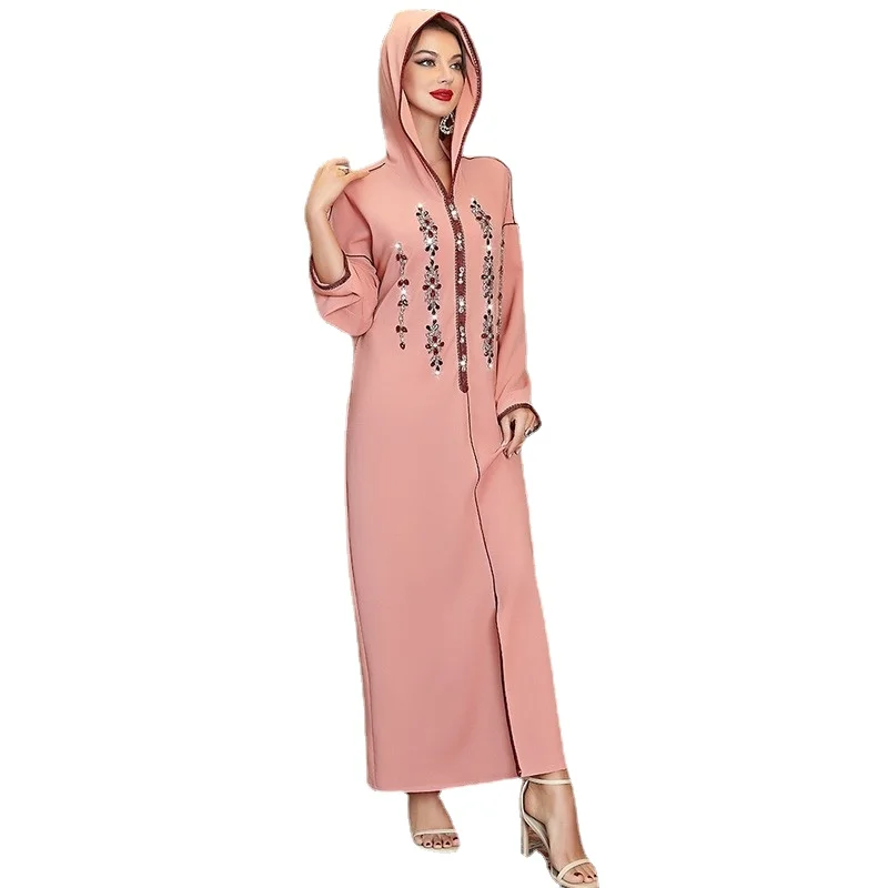 

2022 Ramadan Kaftan Abayas for Women Dubai Arabic Turkey Islam Muslim Hijab Dress Elegant Caftan Marocain Evening Gown Djellaba