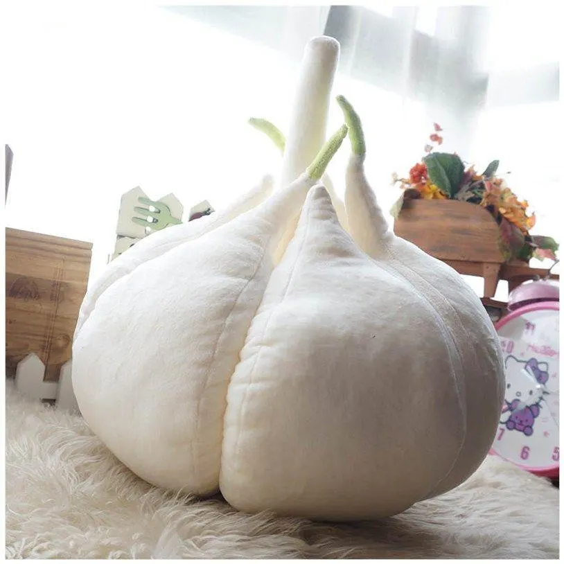 

40CM Creative Vegetable Garlic Stuffed Plush Toys doll Simulation Plush Plant model Sofa/Car/Bed Hold Pillow Home Decor Gift toy