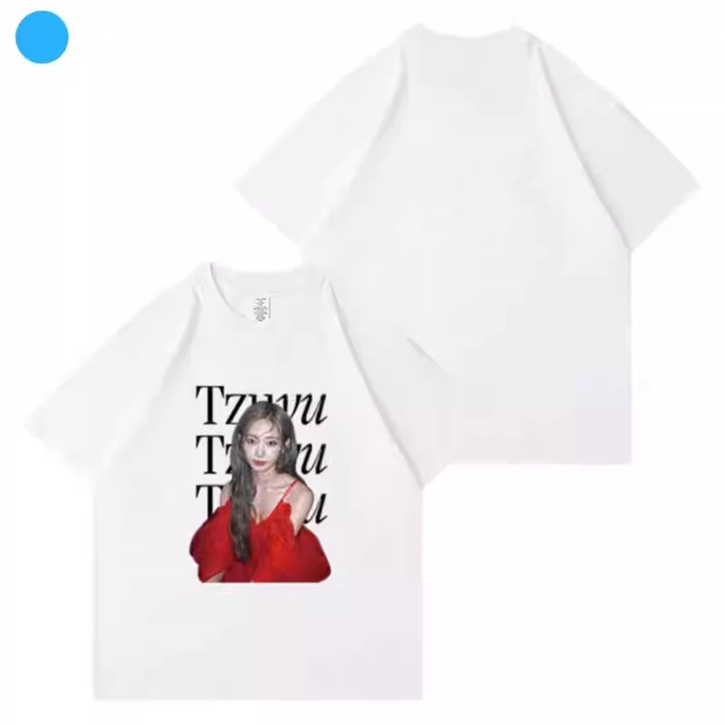 Хлопковые топы для женщин повседневная футболка Twice Tzuyu abouTZU с буквенным принтом