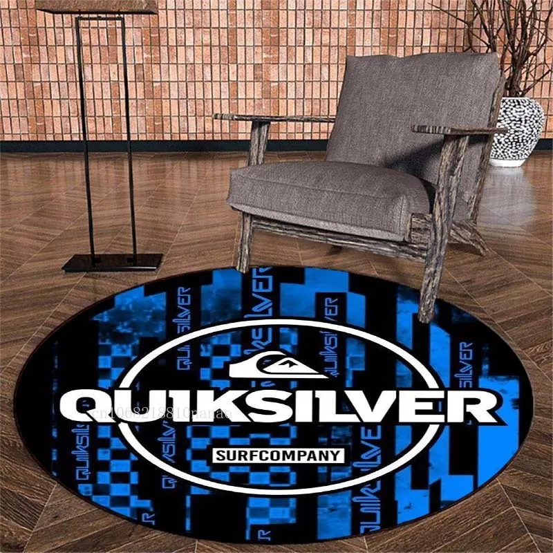 Круглый напольный коврик с принтом QUIKSILVER для доски серфинга ковер гостиной
