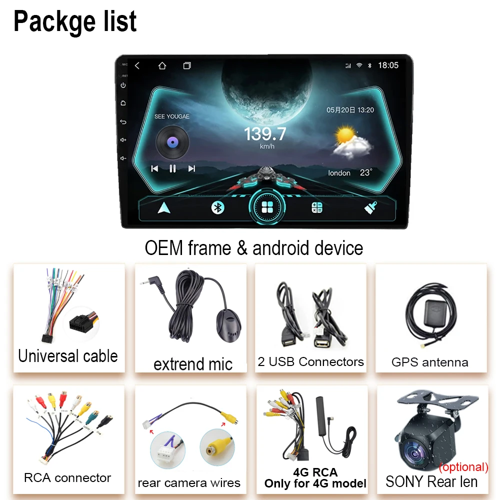 Android 14 CarPlay автомобильный радиоприемник Auto GPS мультимедийный плеер универсальный