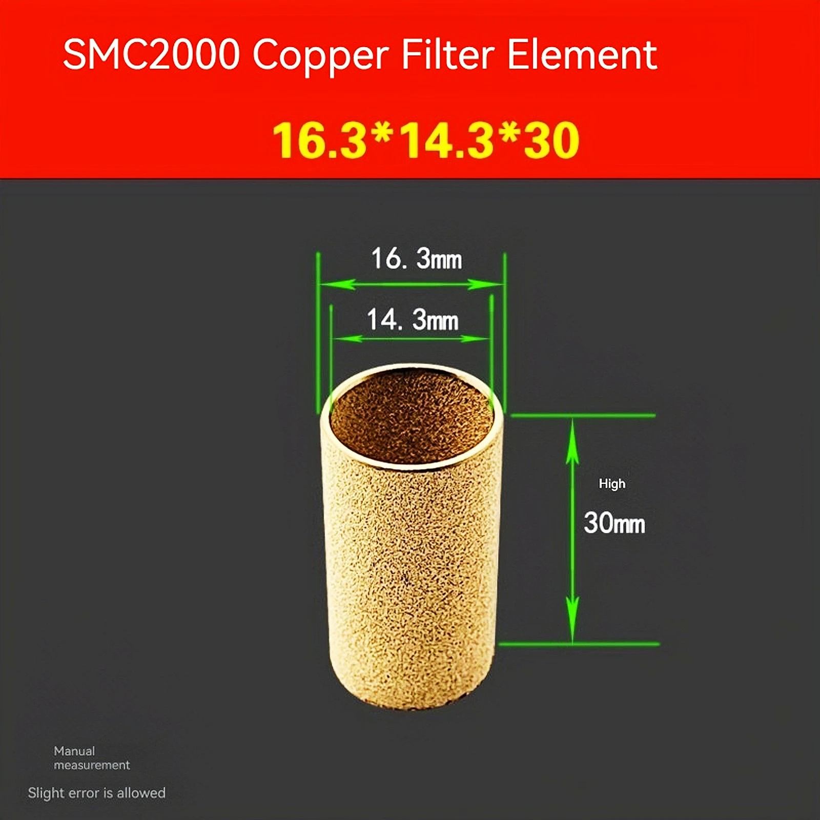 

Комплект из 10 медных фильтрующих элементов Liyadu для пневматического фильтра